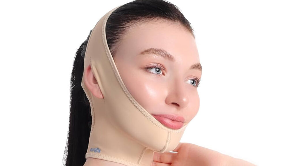 compression garments on jaw angulation